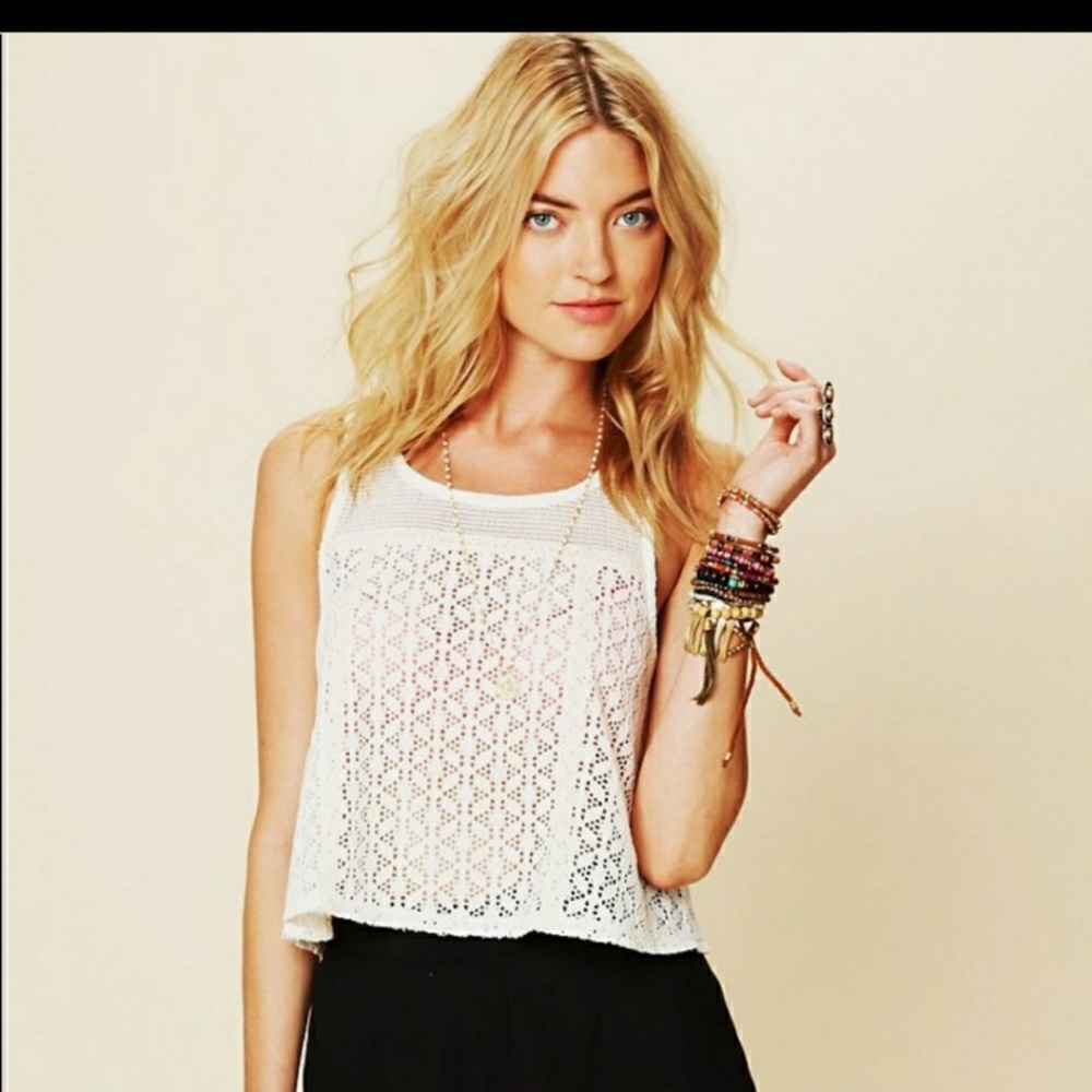 Free People | Crochet Crop Tank